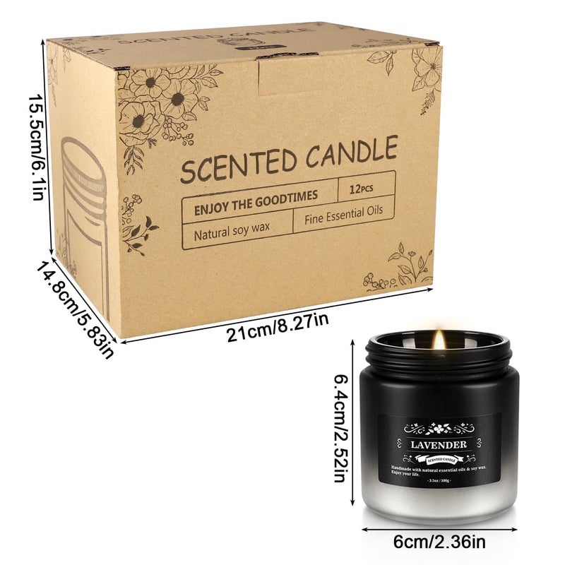 Aamdkcyu 12 Pack Men's Scented Candles in Jar - 3.5oz Each, 150+ Hours Long Lasting, Soy Blend Wax Aromatherapy Candle Gifts Set for Men, Birthday, Valentine, Anniversary, Christmas - Image 4