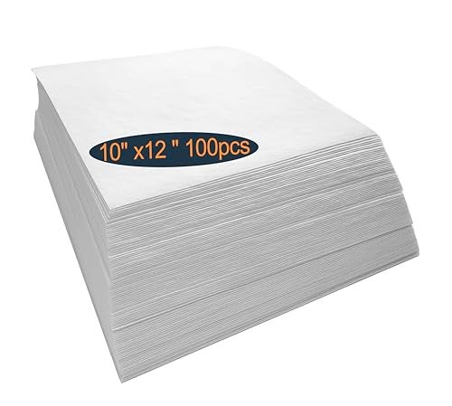 HimaPro Cut Away Embroidery Stabilizer Backing 2.5oz Medium Weight 10"x12" Cutaway Stabilizer for Machine Embroidery Precut 100pcs - 100% Polyester -Great for 5" x 7" Hoops - Image 1