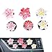 CyperFair 6 PCS Flower Air Vent Clip 3D Stereo Car AC Outlet Decor Clip with Peach Blossom Cherry Blossom Natural and Cute Vent Decor Accessory Universal Aesthetic Interior Multicolored - Image 2