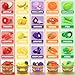 MOEAWS Cutting Play Food Toys for Kids Pretend Play Kitchen Accessories Cutting Food Sorting Toy Fake FruitsVegetables Set with Shopping Storage Basket Plastic Board and Knife Birthday Gift - Image 4
