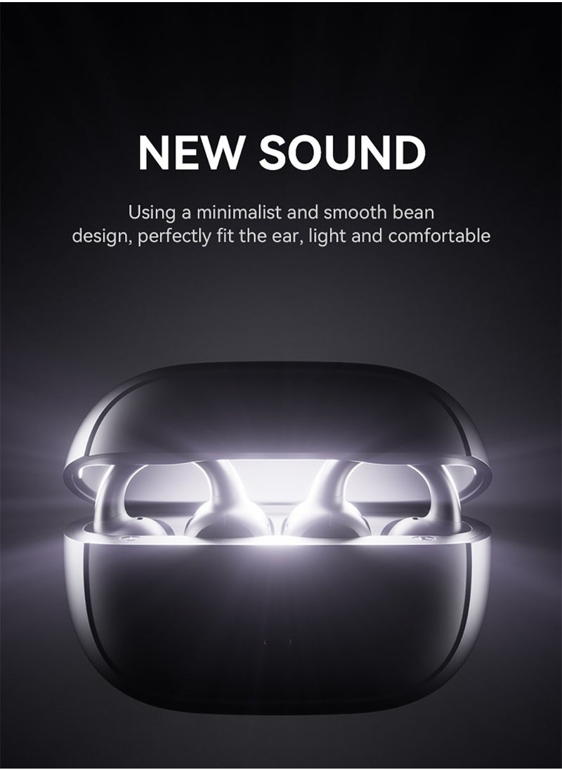 sanag S3 ANC Wireless Earbuds, 400mah Battery Elegant Open Ear Design Bluetooth Headphones, Anti Splash IPX4 Waterproof Sweat Proof  Earphones With Up To 10m Connection Range, (Black)  - Image 2