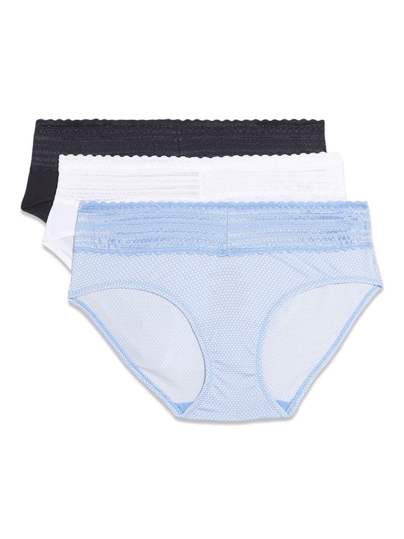 Warners Blissful Benefits Dig-Free Microfiber Lace Hipster 3-Pack RU1793W