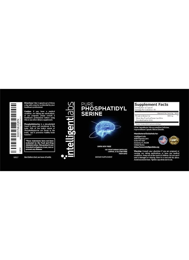 Intelligent Labs Phosphatidylserine 100Mg, 100% Soy Free Pure Phosphatidylserine By  - Image 2