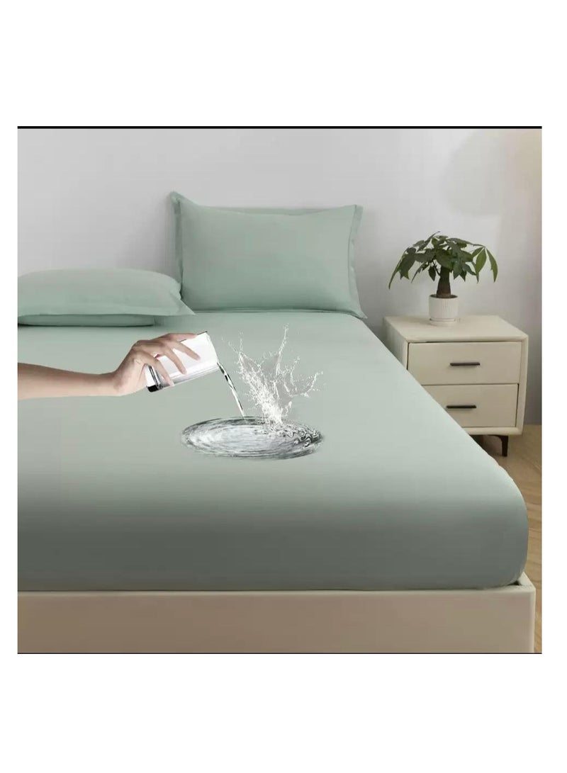 BAIG Hotel Luxury Extra Soft Bed Sheets King Size, Waterproof Fitted Sheet, Mattress Protector Anti-Slip Bed Sheet Cover Bedroom for Elderly and Children  - Image 1