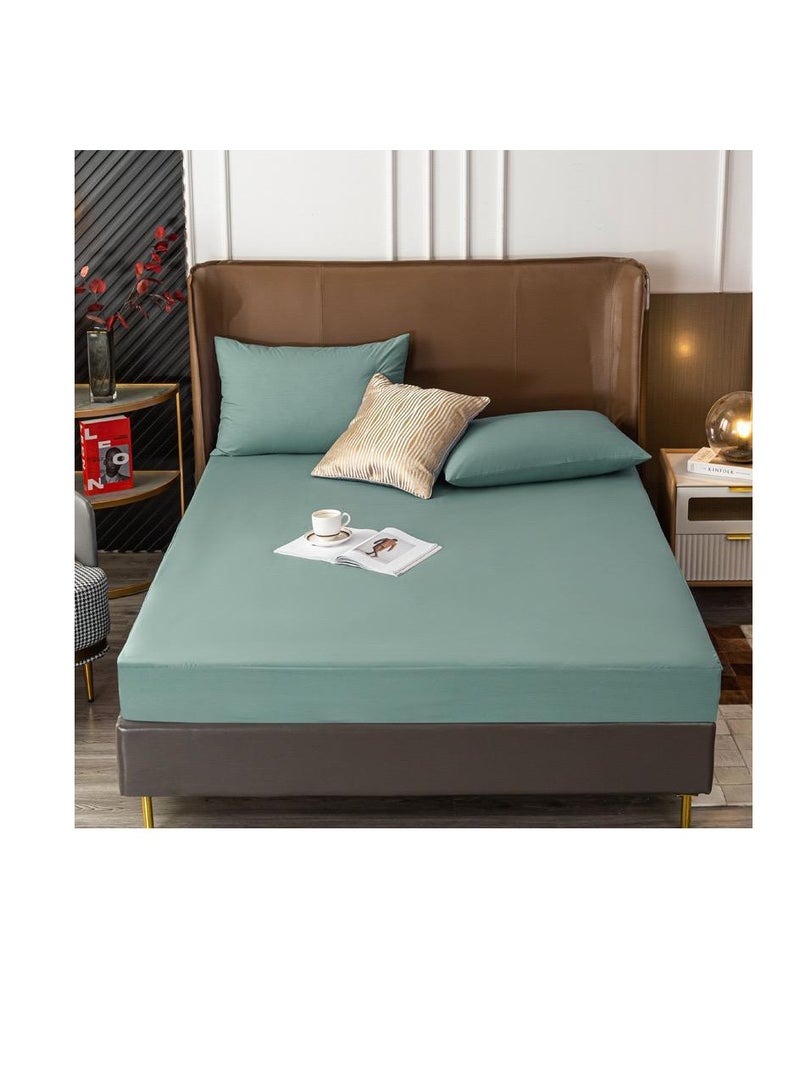 BAIG Hotel Luxury Extra Soft Bed Sheets King Size, Waterproof Fitted Sheet, Mattress Protector Anti-Slip Bed Sheet Cover Bedroom for Elderly and Children  - Image 2