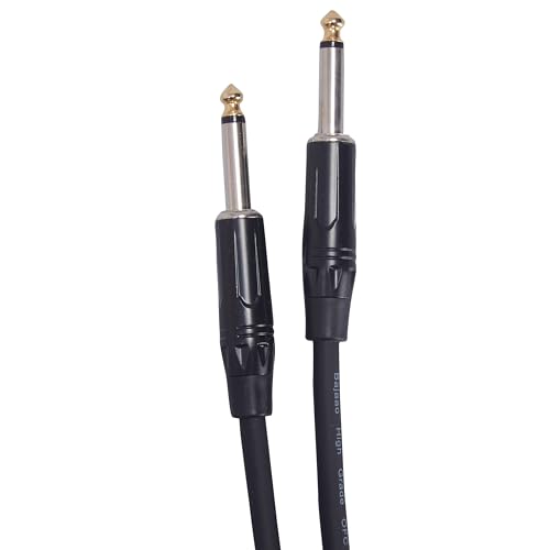 Bajaao Professional Instrument Cable for all Guitars/basses/electric ukulele (Black-3M / 10ft) - Image 1