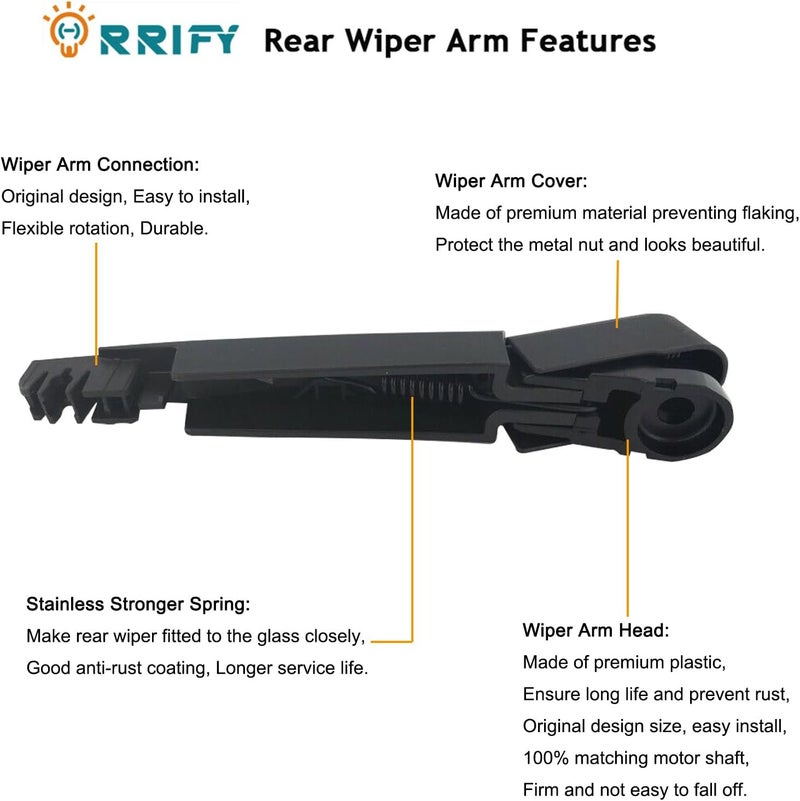 ORRIFY Rear Windshield Wiper Arm Blade for Chevrolet Spark 2016-2021 - Image 3