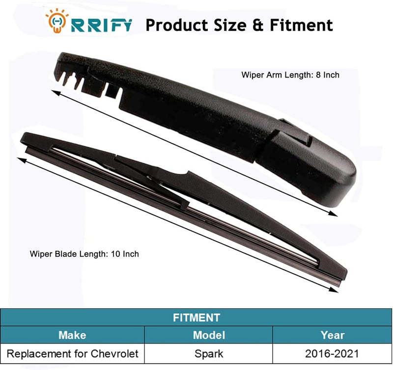 ORRIFY Rear Windshield Wiper Arm Blade for Chevrolet Spark 2016-2021 - Image 2