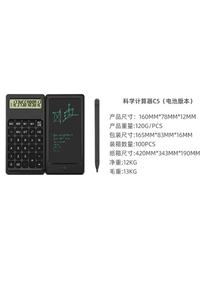 New Solar Calculator Lcd Handwriting Pad Student Office Business Gift Portable Scientific Function Calculator