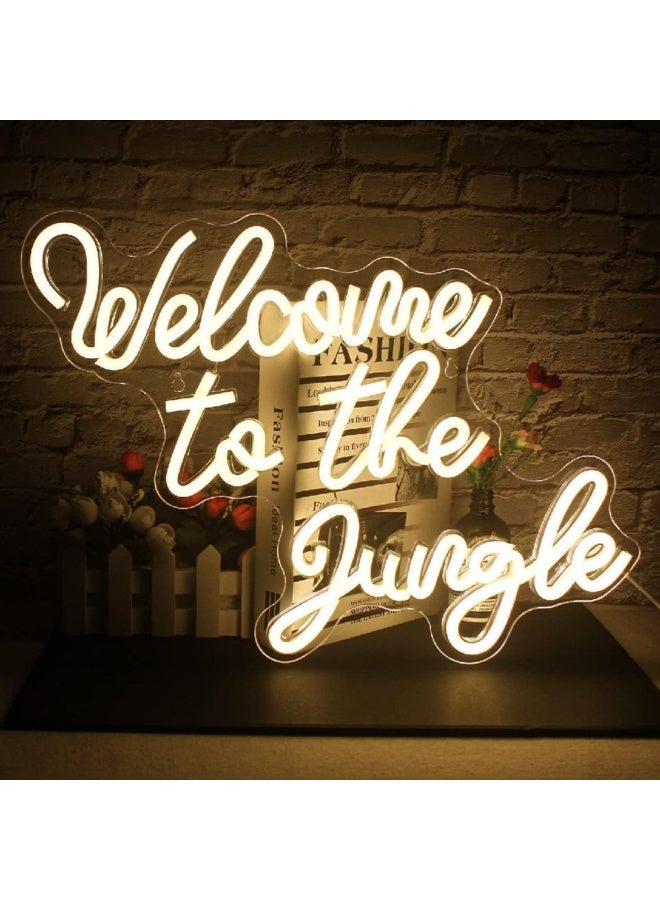Trinx The Jungle Neon Sign Warm Led Word Neon Light Sign 3.9'' No Subject Themed Led Neon Sign  - Image 4