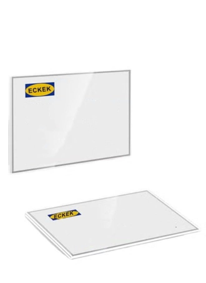 Eckek Eckek  Self Adhesive Label Holder Acrylic Price Tag Displays Sign Holder Data Card Holder Ads Display Stand 10 Pack  - Image 2