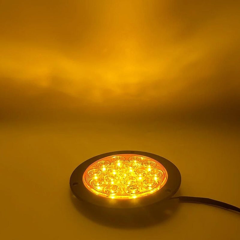 2pcs Red 5 Inch Round LED Lights for Truck Van Camper Boat Lorry Without Battery - Image 3