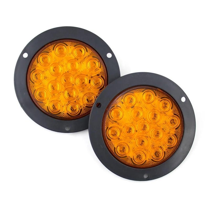 2pcs Red 5 Inch Round LED Lights for Truck Van Camper Boat Lorry Without Battery - Image 4
