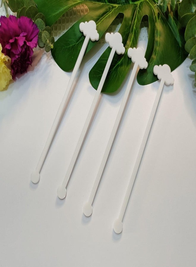XIAOYUE Cloud Drink Stirrers,Acrylic Stir Sticks for Engagement Party,Party Decor,Baby shower,Bridal Shower,Birthday (White) - Image 5