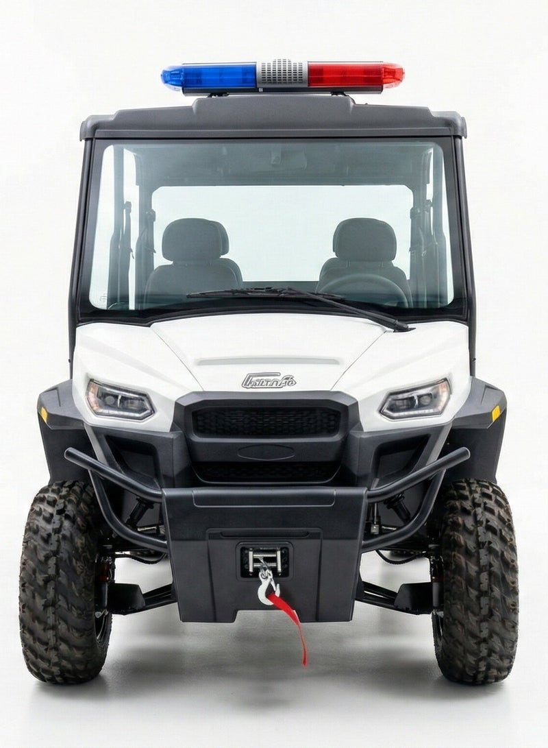 Ranger UTV (Air-Conditioner) Police Off-Road 2-Seater Electric Utility Vehicle with Cargo Box & Lithium Battery 200Ah | LSEV (White) - Image 3