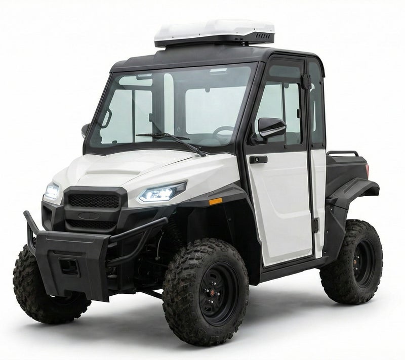 Ranger UTV (Air-Conditioner) Police Off-Road 2-Seater Electric Utility Vehicle with Cargo Box & Lithium Battery 200Ah | LSEV (White) - Image 1