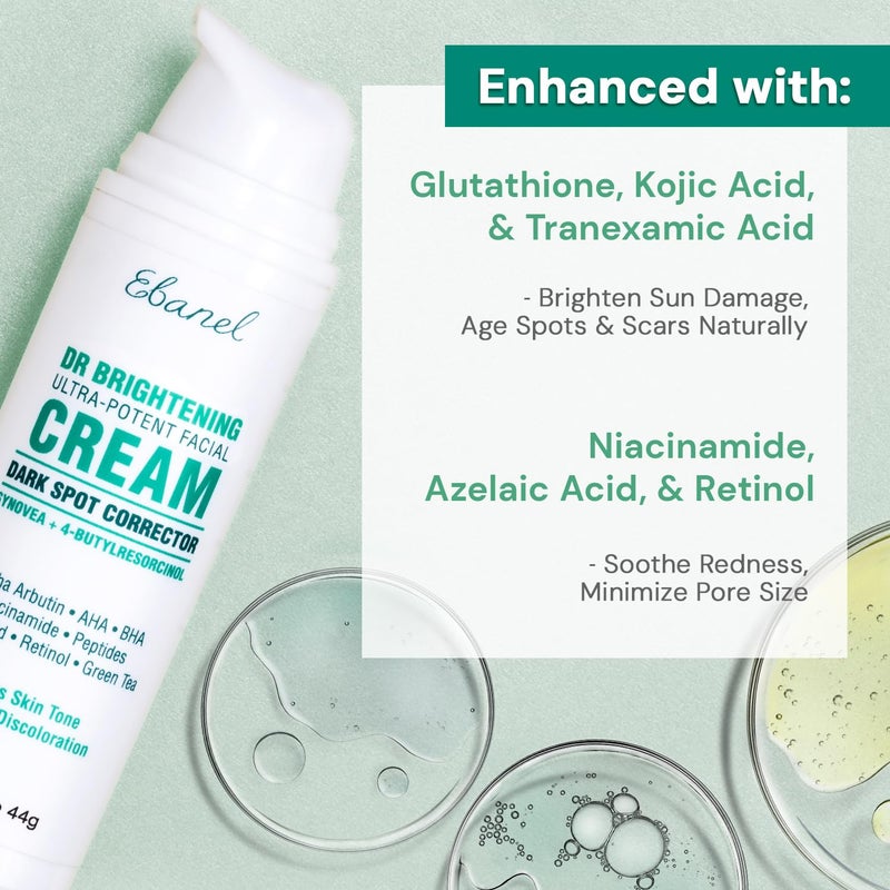 Ebanel Dark Spot Remover for Face & Body, Skin Brightening Cream with Synovea, Alpha Arbutin, Niacinamide, Kojic Acid, Dark Spot Corrector for Hyperpigmentation, Discoloration, Melasma, and Age Spots - Image 2