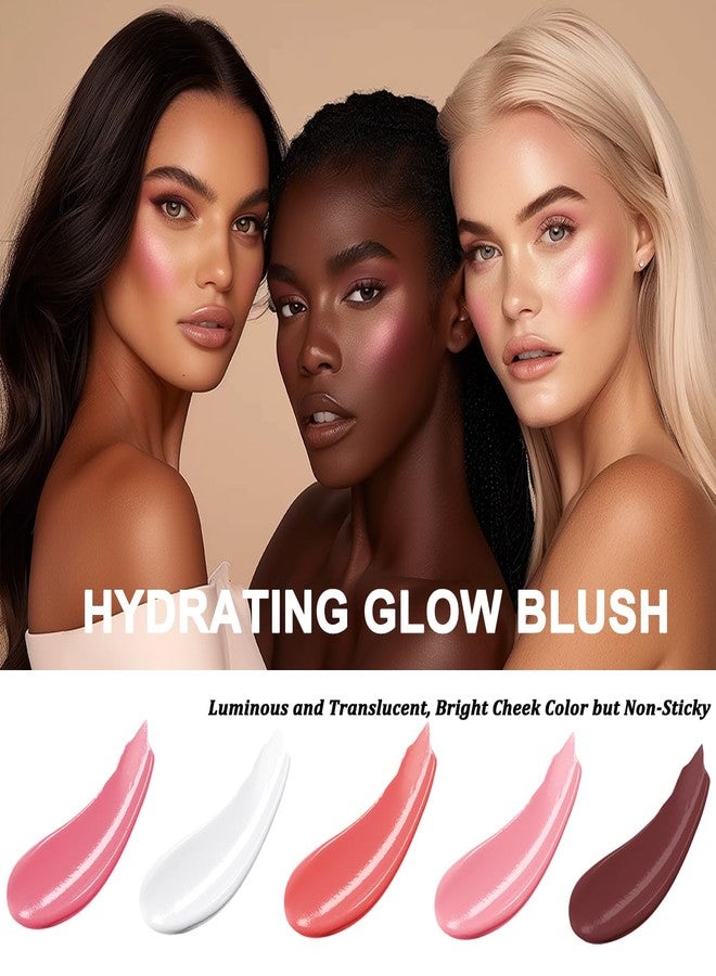 teerova Cream Blush Stick, Natural Glow Finish Looking, Hydrating Lightweight Shiny Long Wearing Blendable Blush Cream for Cheeks & Lips (#5 Berry, 1 PC) - Image 3