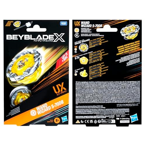 BeyBlade باي بليد إكس حزمة البداية واند ويزارد 5-70DB UX مع قمة دوارة ومشغل - Image 4