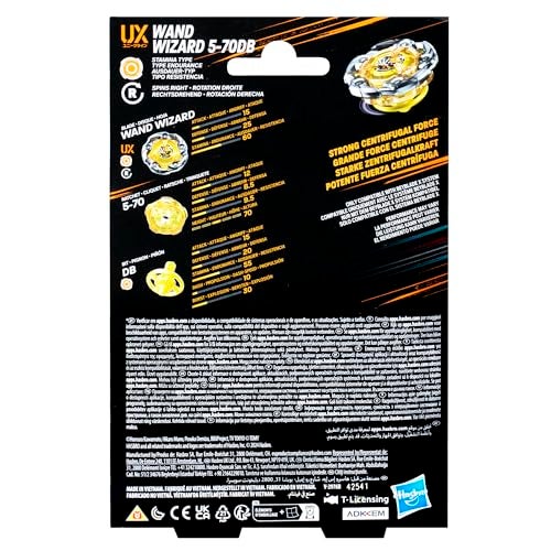 BeyBlade باي بليد إكس حزمة البداية واند ويزارد 5-70DB UX مع قمة دوارة ومشغل - Image 2