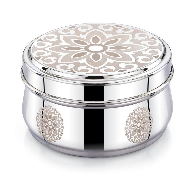 Expresso Stainless Steel Multipurpose Set of 3 Laser Printed Lunch Box/Dabba Food Storage Containers Box Serving Set |,Size : 300ml, 450ml & 650ml - Image 3