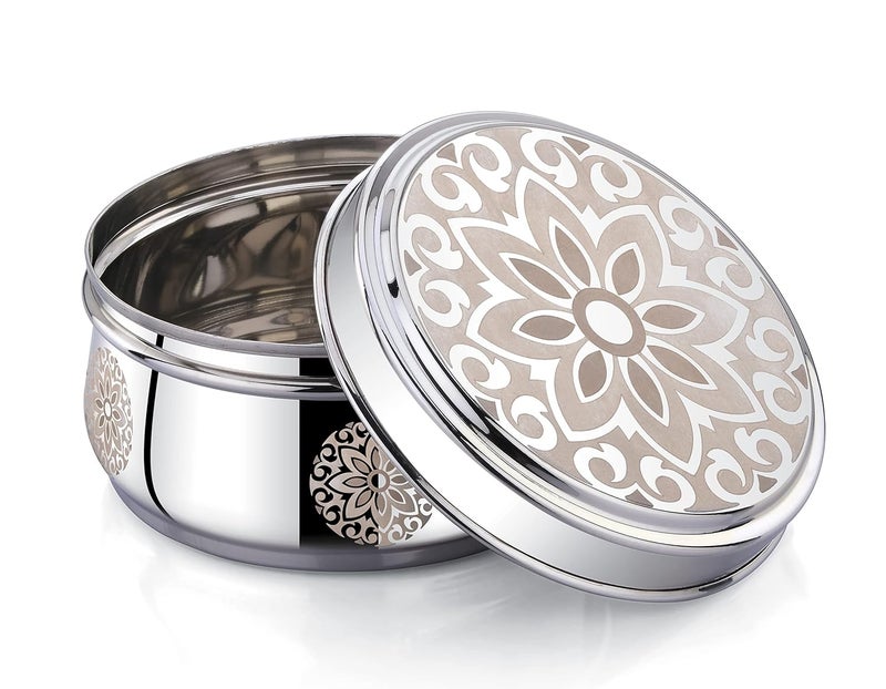 Expresso Stainless Steel Multipurpose Set of 3 Laser Printed Lunch Box/Dabba Food Storage Containers Box Serving Set |,Size : 300ml, 450ml & 650ml - Image 4