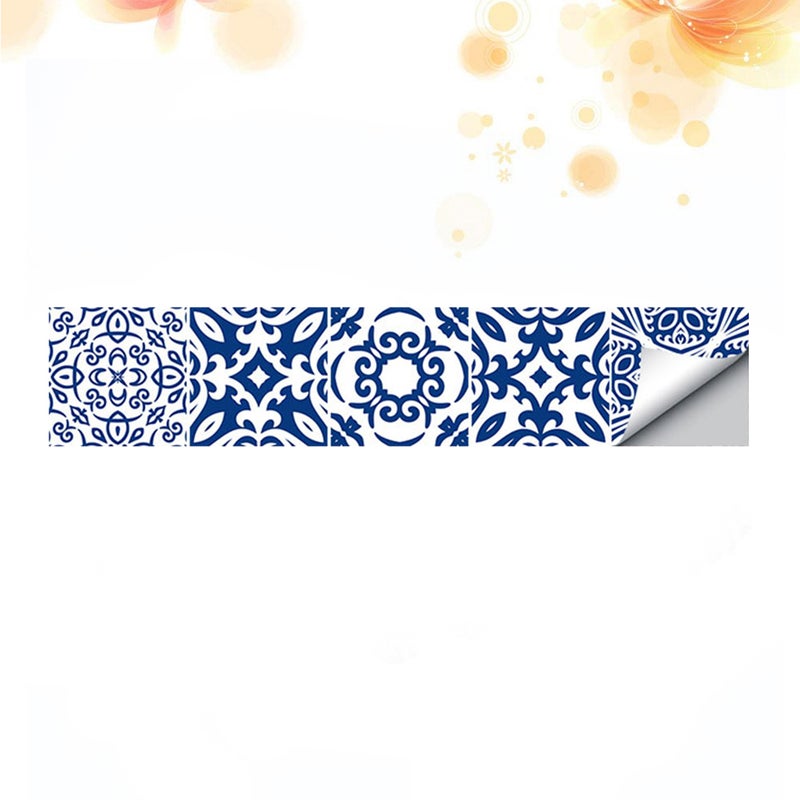 2pcs Ceramic Tile Wallpaper Border Sticker Tiles Waist Line Wall Sticker Self Adhesive Border Decal for Bathroom Kitchen - Image 2