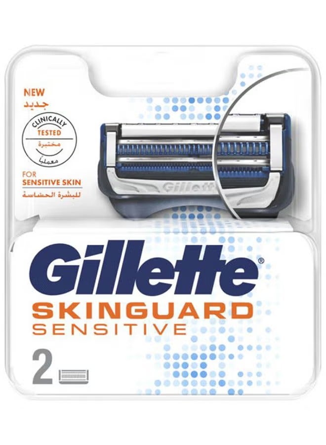 جيليت شفرات حلاقة سكين جارد للبشرة الحساسة أزرق