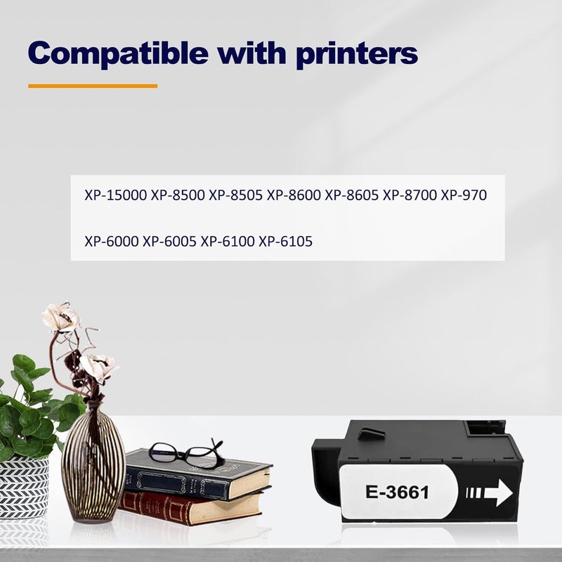 LAIPENG T3661 Ink Maintenance Cartridge C13T366100 Compatible for Epson Expression Photo HD XP-15000 XP-8500 XP-8505 XP-8600 XP-8605 XP-8700 XP-970 Premium XP-6000XP-6005 XP-6100 XP-6105 Printer - Image 2