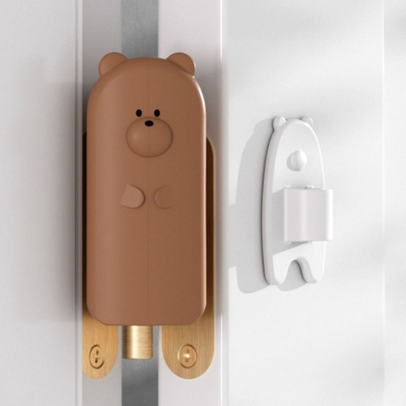 White Silicone Door Stopper Anti Pinch Safety Wedge Easy Install - Image 2