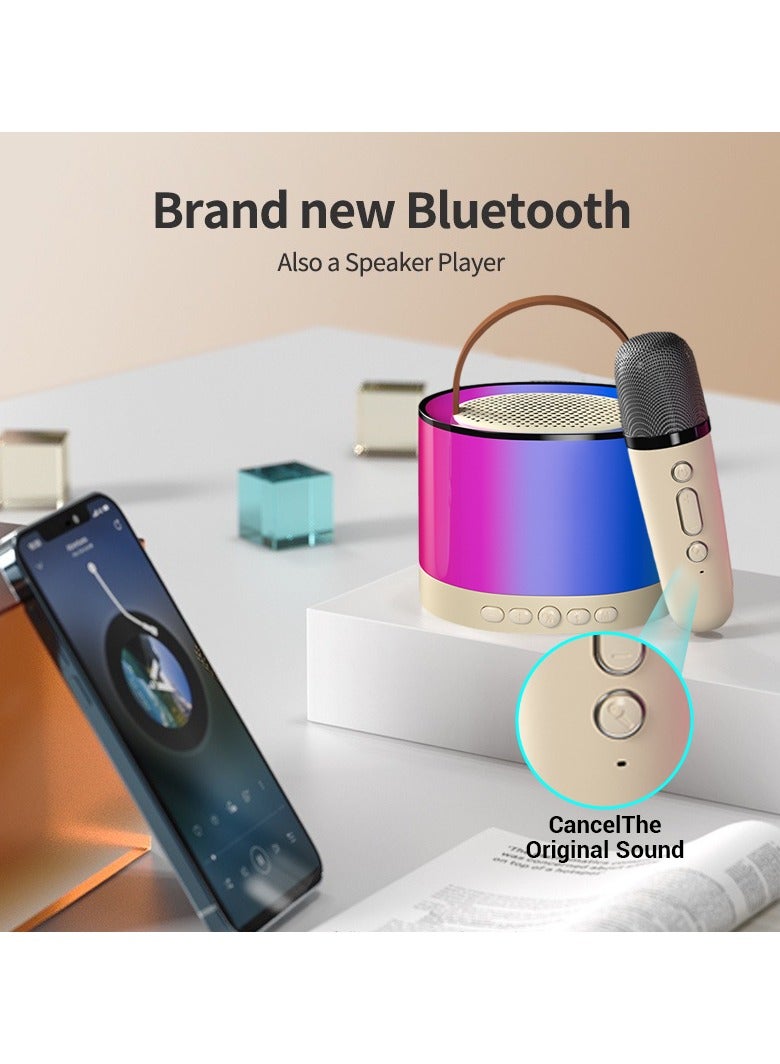 هولا مكبر صوت كاريوكي محمول للأطفال، جهاز بلوتوث مع ميكروفون لاسلكي وأضواء ديناميكية للأطفال والكبار، هدايا عيد الميلاد للأولاد والبنات - Image 2