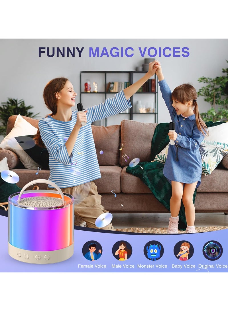 هولا مكبر صوت كاريوكي محمول للأطفال، جهاز بلوتوث مع ميكروفون لاسلكي وأضواء ديناميكية للأطفال والكبار، هدايا عيد الميلاد للأولاد والبنات - Image 4