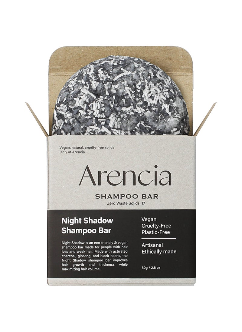 arencia ARENCIA Night Shadow Biotin Shampoo Bar for Regrowth & Hair loss, Darkening, Gray Hair | Strengthening & Volumizing | Normal to Oily Hair | Vegan, Natural, pH balanced, Sulfate free 