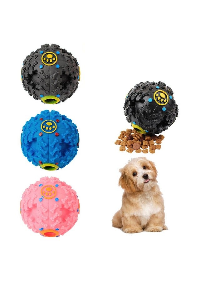 لعبة كرة بلاستيكية متينة تفاعلية لتدريب الحيوانات الأليفة على الذكاء وتصدر أصواتًا صريرية، مثالية للعب ومضغ الكلاب والجراء (أسود) - Image 2