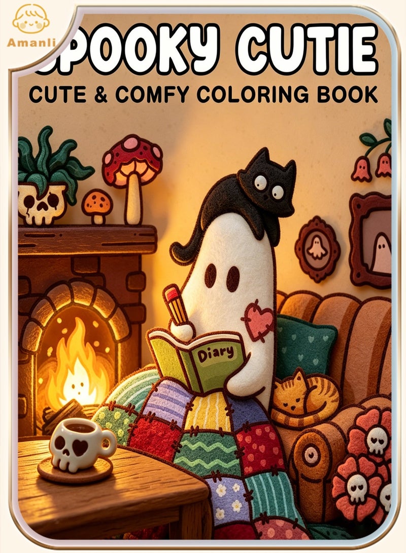 Amanli Cute & Comfy Coloring Book Gift Set -A Stress-Relief Coloring Book for Adults & Teens - Cute & Cozy Daily Activities, Mindfulness Illustrations | Relaxing Anti-Anxiety Art Therapy - Image 1