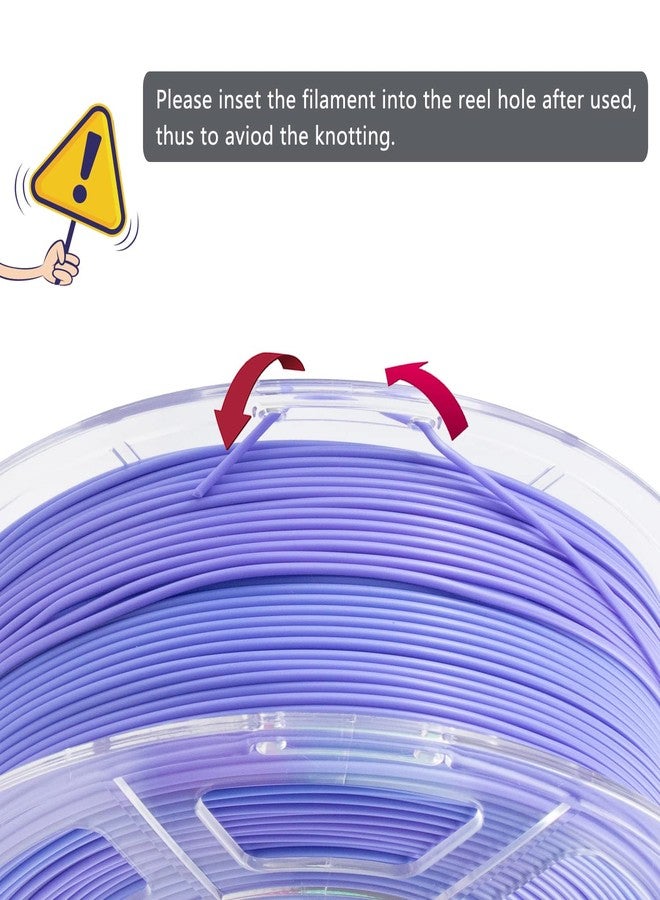 iSANMATE 3D Printer Filament, Pla Filament 1.75mm, Gradient Blue Purple Filament, Color Change Rainbow Filament, 3D Printing Filament 1KG/Spool - Image 4