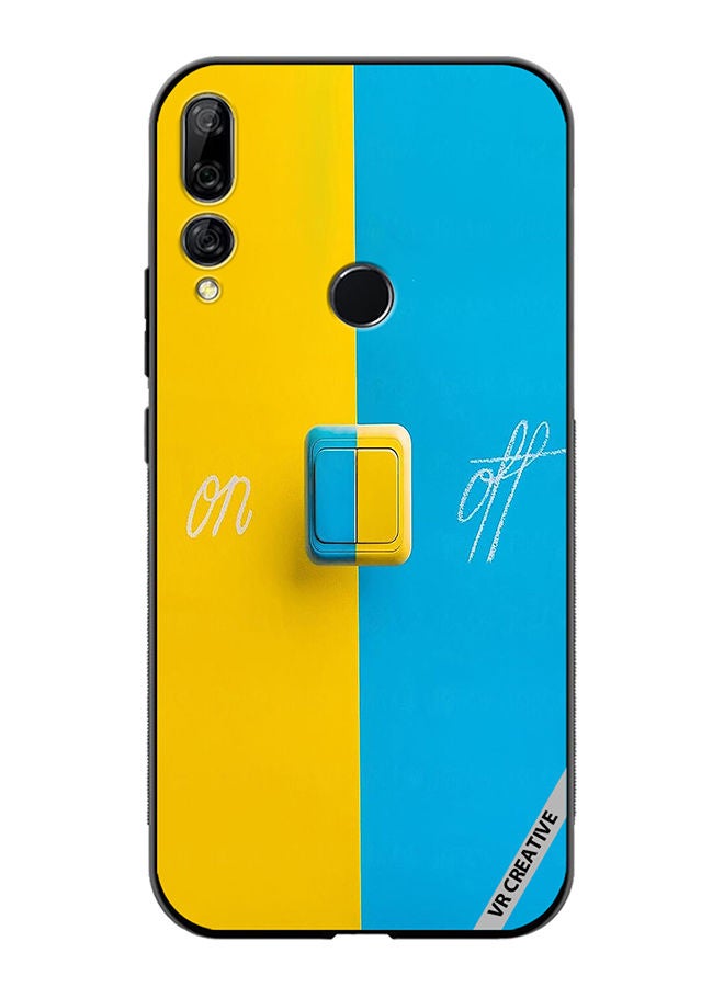 VR CREATIVE غطاء حماية لهاتف هواوي Y9 برايم 2019 بتصميم تشغيل وإيقاف متعدد الألوان - Image 1