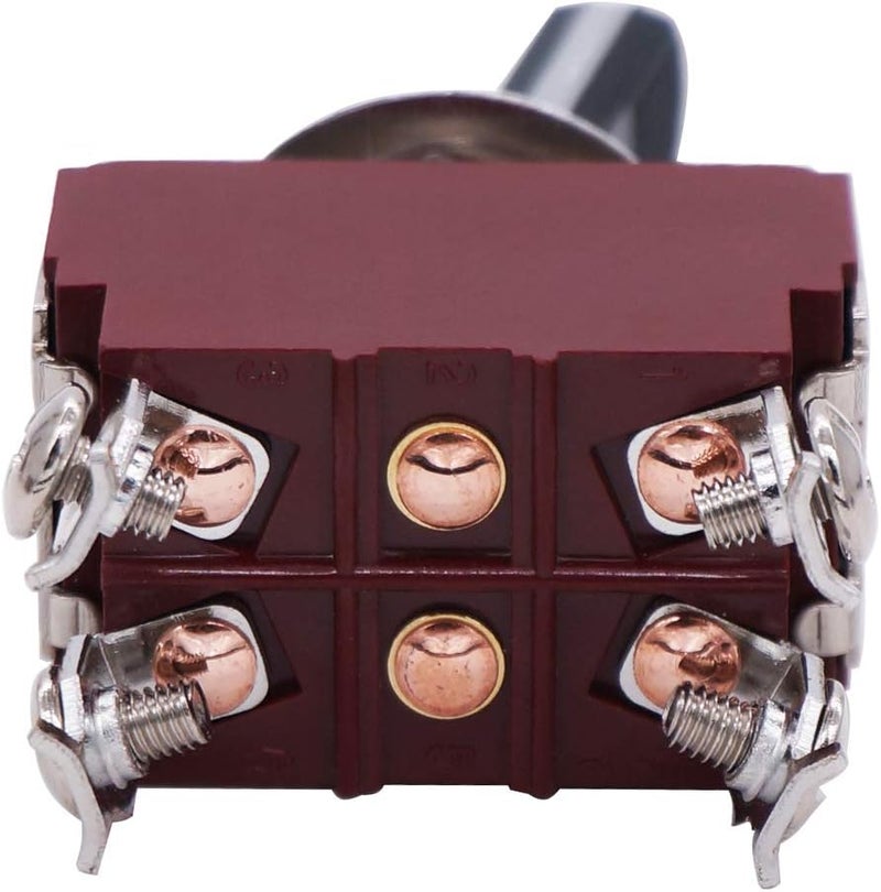 Twidec /Heavy Duty Rocker Toggle Switch 16A 250V DPST 2 Position 4 Pin ON/Off Switch with Black PC Wear-Resistant Handle TEN-A-4210BK-A221 - Image 1