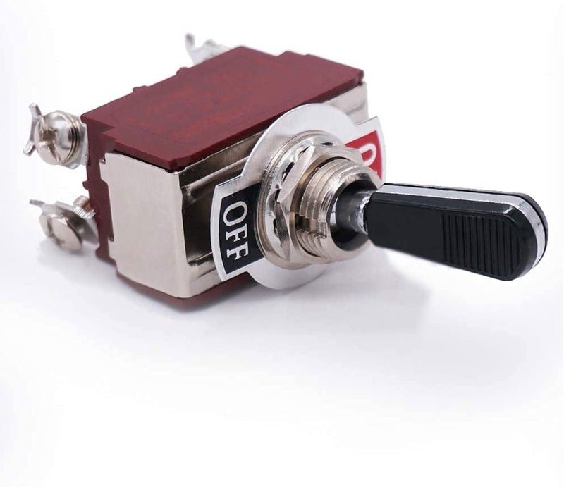 Twidec /Heavy Duty Rocker Toggle Switch 16A 250V DPST 2 Position 4 Pin ON/Off Switch with Black PC Wear-Resistant Handle TEN-A-4210BK-A221 - Image 2