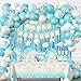 Cocomigo 299pcs Beach Birthday Party Decorations for Pet Lovers Worryfree Onestop Set for 25 Guests with Balloons Arch Banner Thick Plates and Cupcake Toppers Easy Setup for OceanThemed Party - Image 2