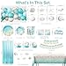 Cocomigo 299pcs Beach Birthday Party Decorations for Pet Lovers Worryfree Onestop Set for 25 Guests with Balloons Arch Banner Thick Plates and Cupcake Toppers Easy Setup for OceanThemed Party - Image 4