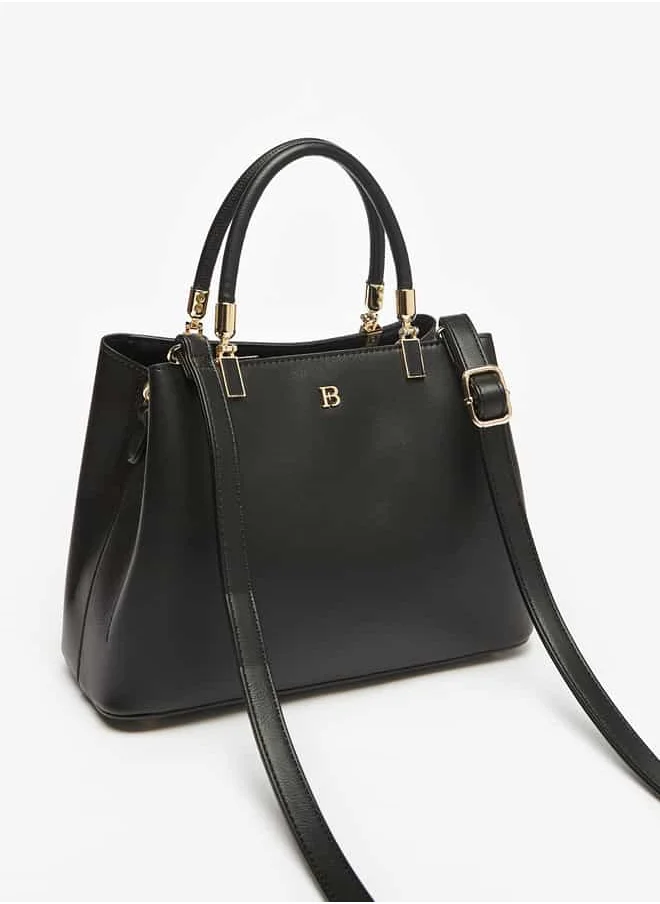 Flora Bella By Shoexpress Women Solid Tote Bag with Handles and Detachable Strap