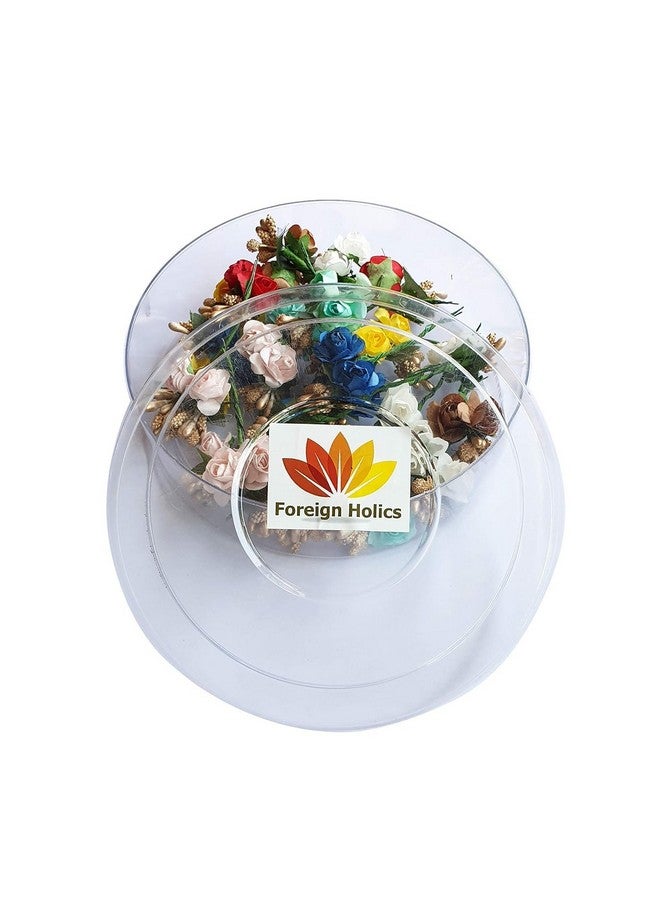 Foreign Holics Foreign Holics 24 Pcs Paper Flower Stick Pin Set with Box - Elegant Hair Accessories for Updos, Buns, and Special Occasions Multicolored - Image 3