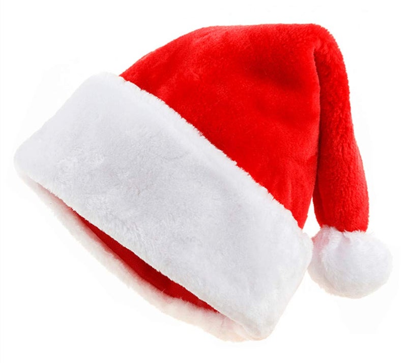 ALIMITOPIA 2pcs Children Christmas Santa Hat Kids' Luxury Thickened Short Plush Christmas Santa Claus Xmas Cap Hat - Image 5