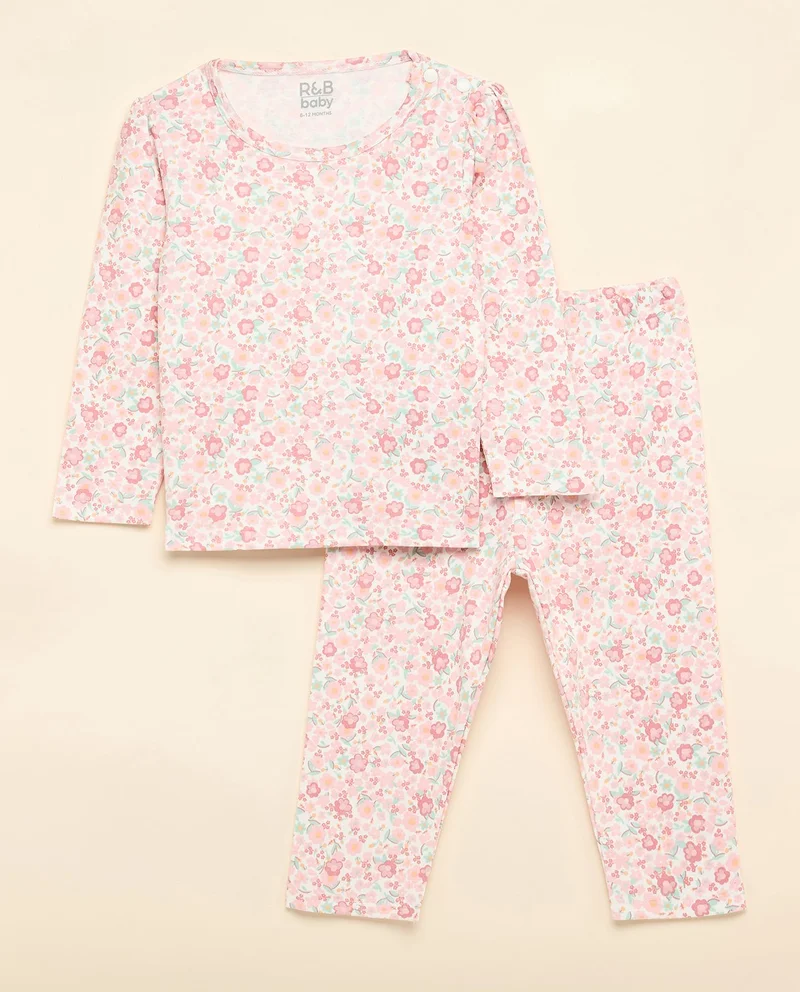 أر أند بي Printed Top and Pant Set