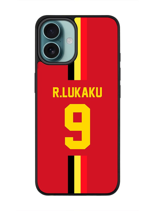 For iPhone 16 Plus Case [Compatible with MagSafe] Slim Magnetic cover Phone Case iPhone 16 Plus -Football - Belgium  R.Lukaku