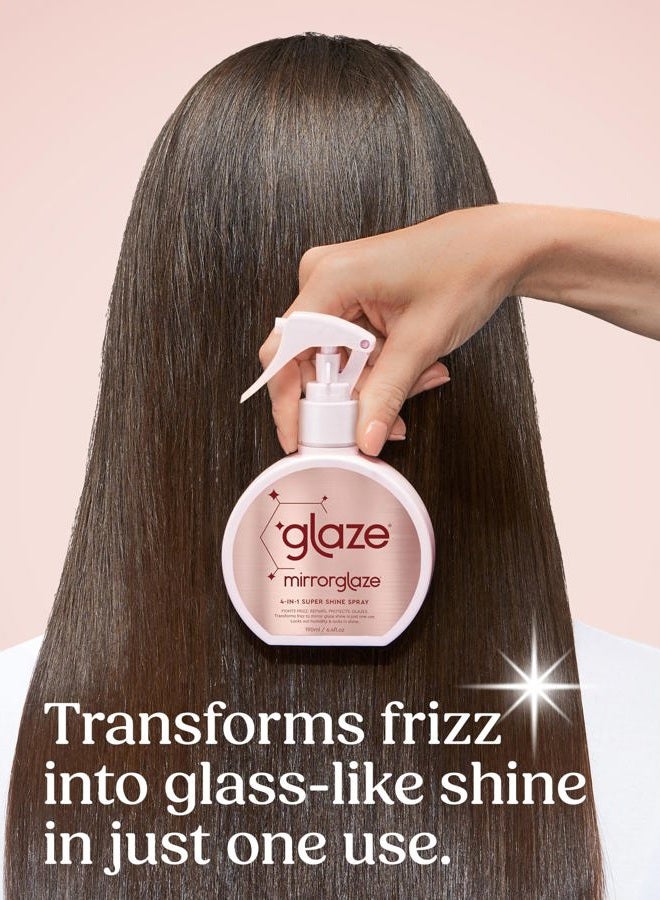 Glaze MirrorGlaze Super Sleek Hair Shine Spray – Transforms Frizz to Glass-Like Shine, Protects from Heat, Blocks Humidity + Repairs Bonds – 6.4 oz - Image 4