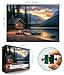 Blueforest Mountain Lake 500 Piece Puzzle for Adults Log Cabin Panoramic Therapy Jigsaw Puzzle Challenging Forest Landscape Framable Art Gift 23x15 - Image 4