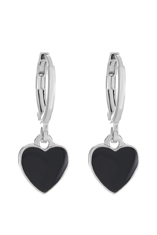 Goolsky Minimalist Black Heart Huggie Earrings | Dainty Studs for Women | Chic Everyday Jewelry  - Image 3