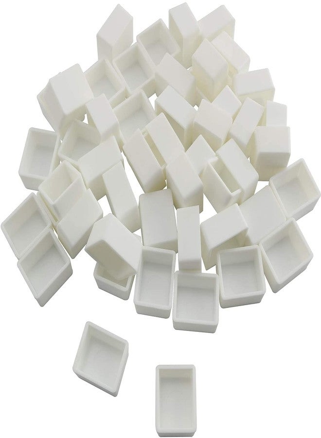 Longdex Watercolor Half Pan 50PCS White Plastic Empty Half Pans for Watercolour Paint Gouache Plastic Artists Palette - Image 5